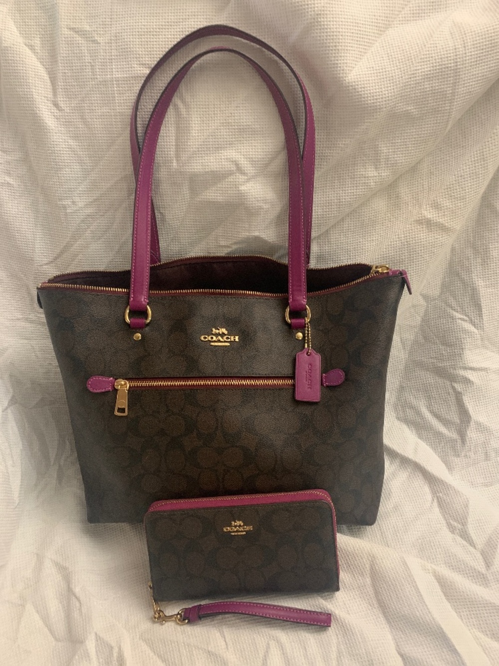 Coach laptop bag and wallet